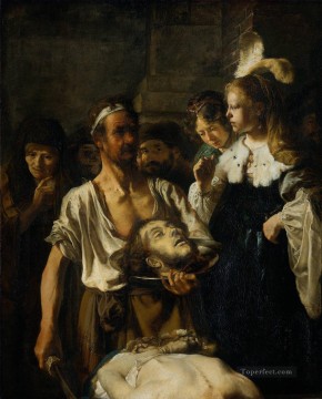レンブラント・ファン・レイン Painting - 洗礼者ヨハネの斬首 レンブラント
